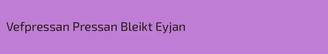 Vefpressan Pressan Bleikt Eyjan